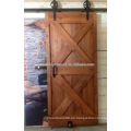 OPP puerta de granero interior corrediza de madera maciza